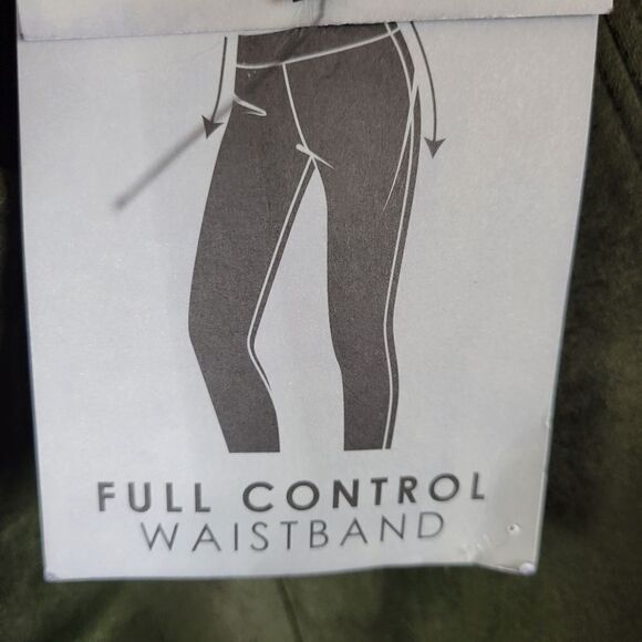 Marc New York Andrew Marc Faux Suede Full Control Waistband Olive Leggings Sz XL - Picture 6 of 8